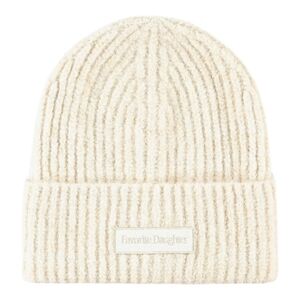 Favorite Daughter Wool Blend Beanie with Patch OS  in Cream Retail $68